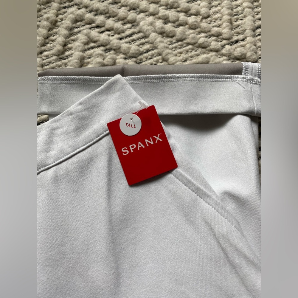 BNWT - SPANX XL/Tall. 100% Opaque white, wide leg pants.